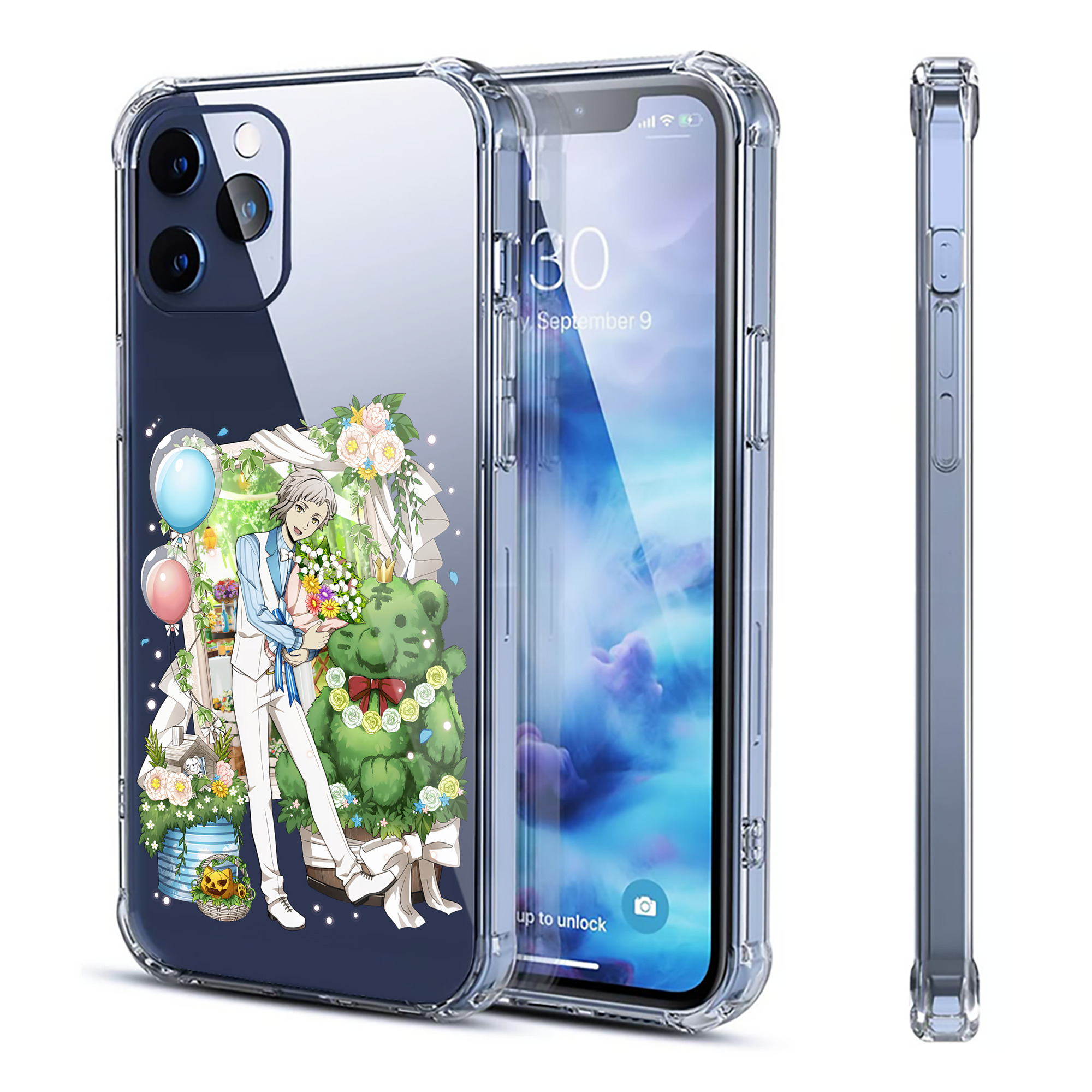 （画像用） 文豪ストレイドッグス Bungo Stray Dogs 【iPhone 12シリーズ対応】透明スマホケース（クリアソフトケース）